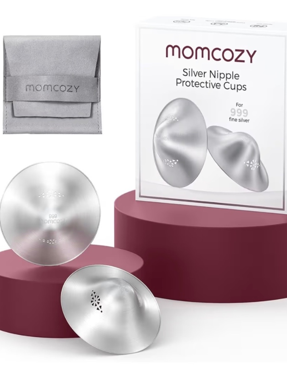 NWT Momcozy 999 silver nursing cups